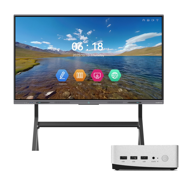 Breakout bundle: LeaderHub 65 inch ZM panel on a floor stand with an LP5C mini PC