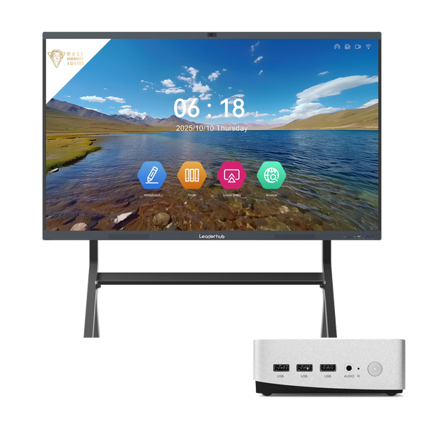 Meeting room bundle: LeaderHub 75 inch HM panel with an LP5C mini PC
