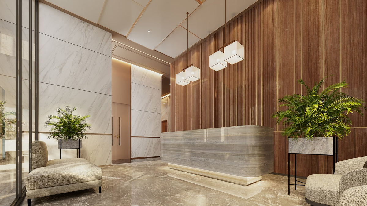 Modern reception lobby
